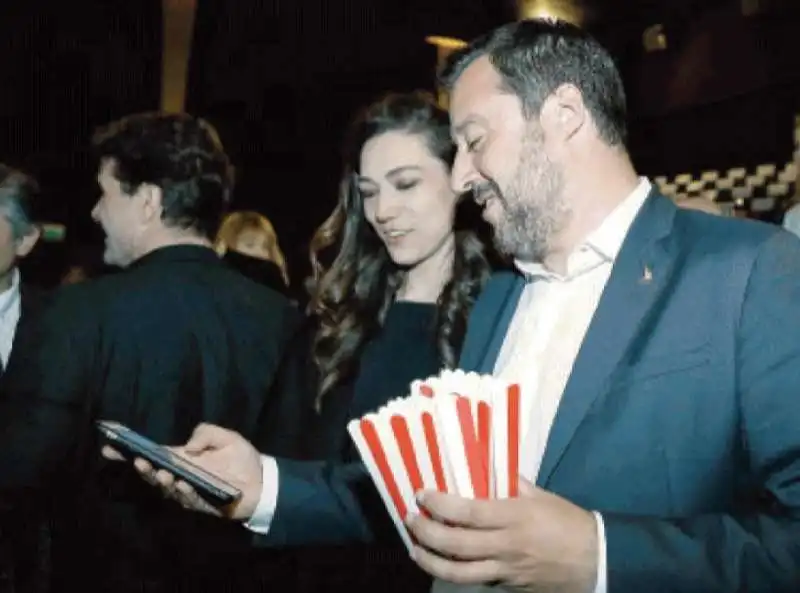 Matteo Salvini con Francesca Verdini 