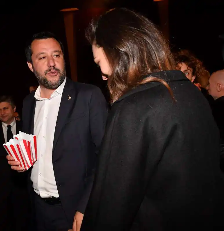 matteo salvini e francesca verdini all anteprima di dumbo foto di bacco (5)