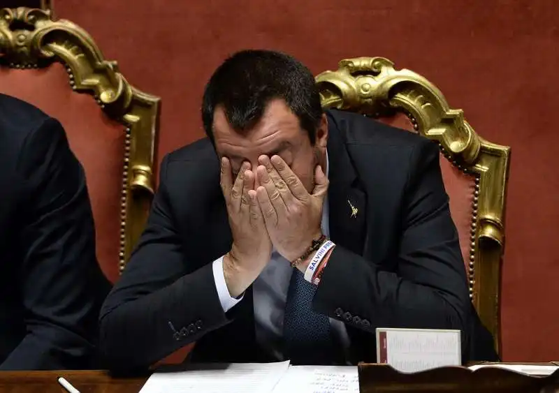 matteo salvini in senato 1