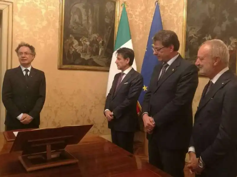 michele geraci giuseppe conte giorgetti aquilanti 