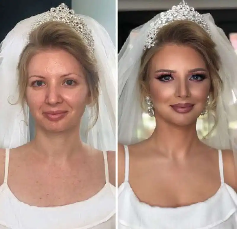 sposa prima e dopo il trucco 6