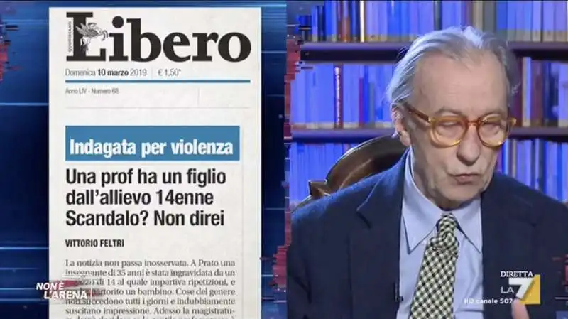 vittorio feltri a 'non e' l'arena' 1