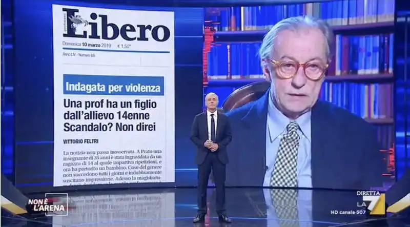 vittorio feltri a 'non e' l'arena' 2