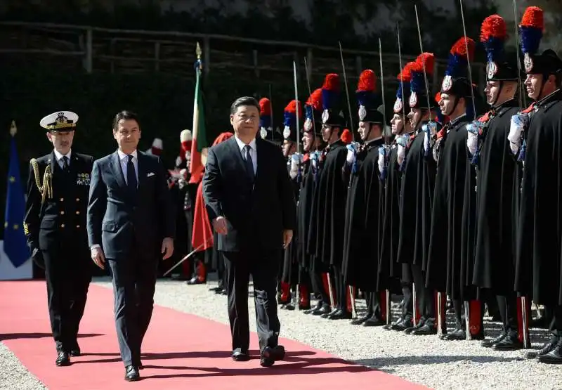 xi jinping giuseppe conte a villa madama