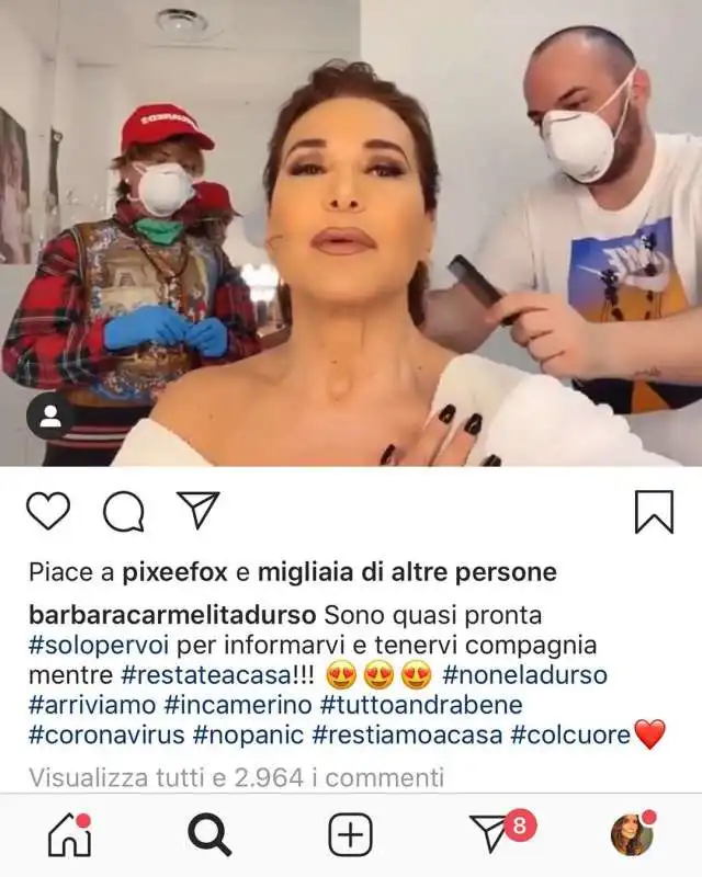 BARBARA D URSO CON TRUCCATORE E PARRUCCHIERE