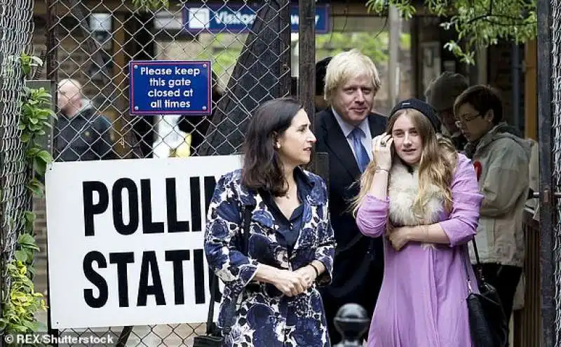 boris johnson, marina wheeler e la figlia lara