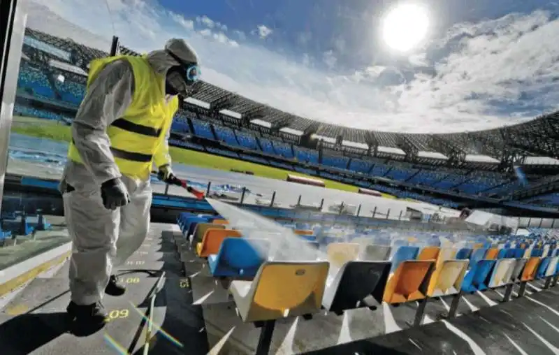 CORONAVIRUS - SANIFICAZIONE DELLO STADIO SAN PAOLO DI NAPOLI