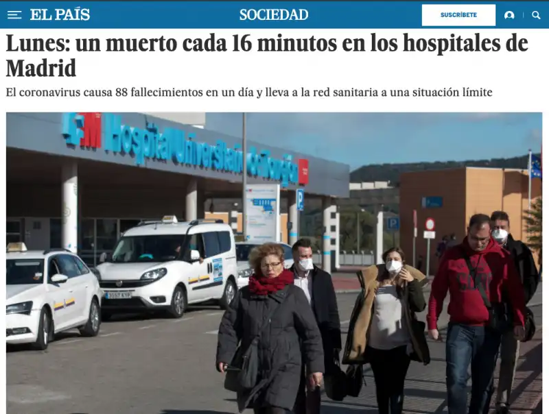 EL PAIS SULLA SITUAZIONE DI MADRID