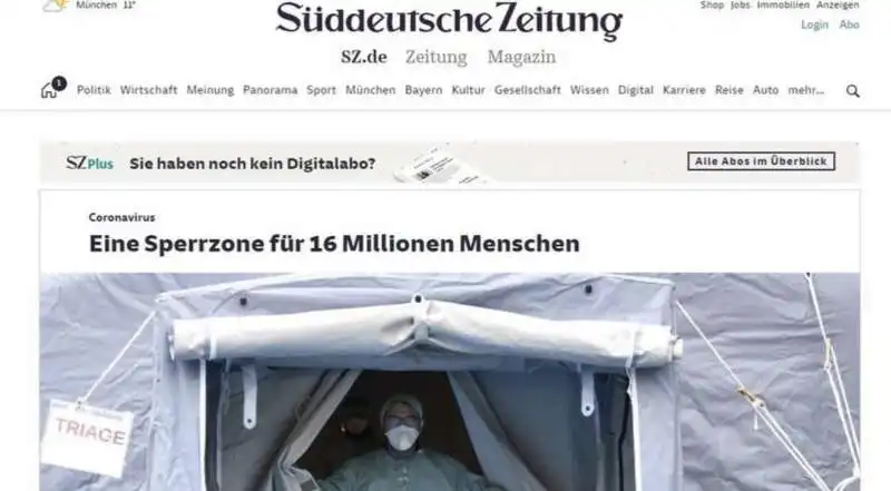 la quarantena italiana vista dalla suddeutsche zeitung