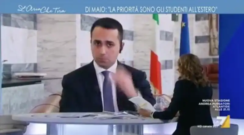 LUIGI DI MAIO OSPITE A L'ARIA CHE TIRA