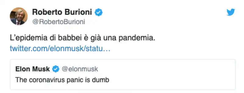 ROBERTO BURIONI BLASTA ELON MUSK