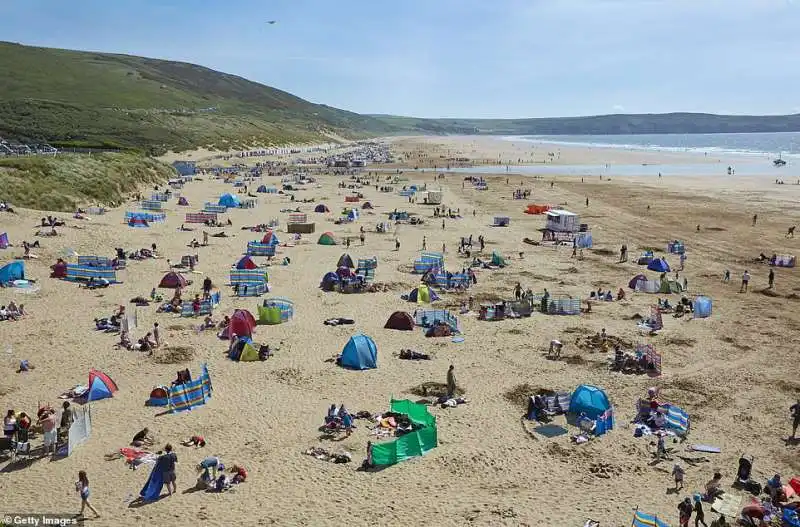  woolacombe beach, devon, uk