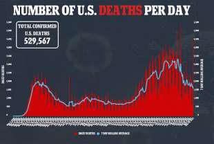 andamento morti coronavirus negli usa