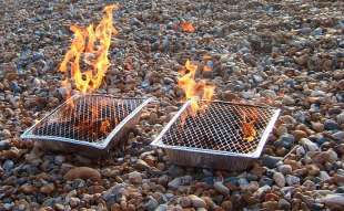 barbecue in spiaggia a brighton