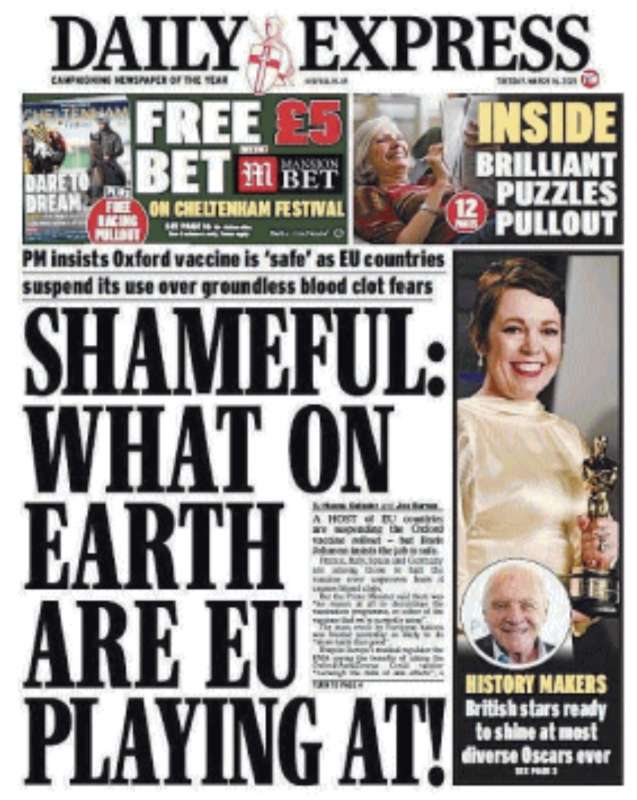 daily express vergognoso, a che gioco sta giocando la ue