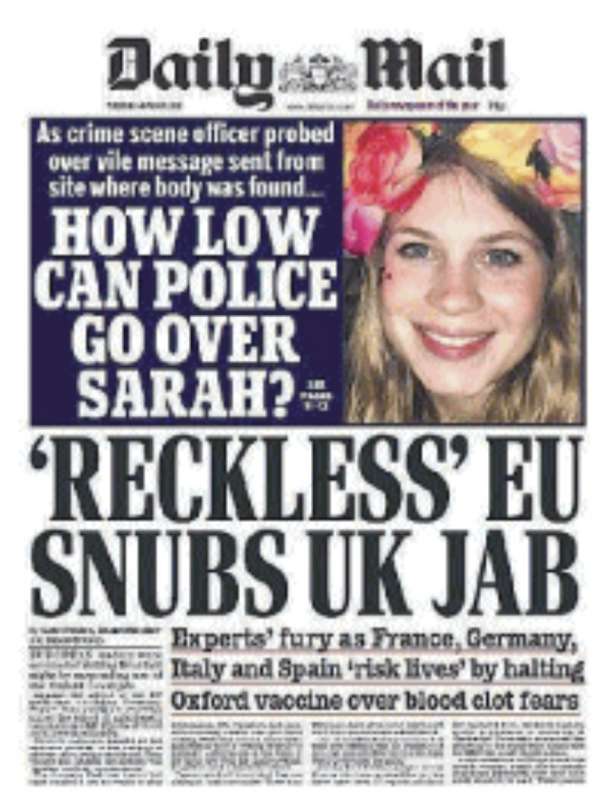 daily mail la spericolata ue snobba il vaccino inglese