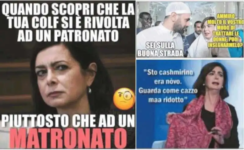 I MEME SU LAURA BOLDRINI E I MALTRATTAMENTI ALLE COLLABORATRICI