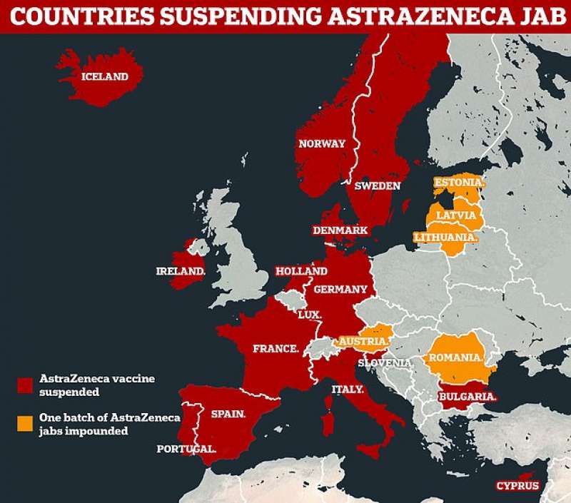 i paesi che hanno sospeso astrazeneca