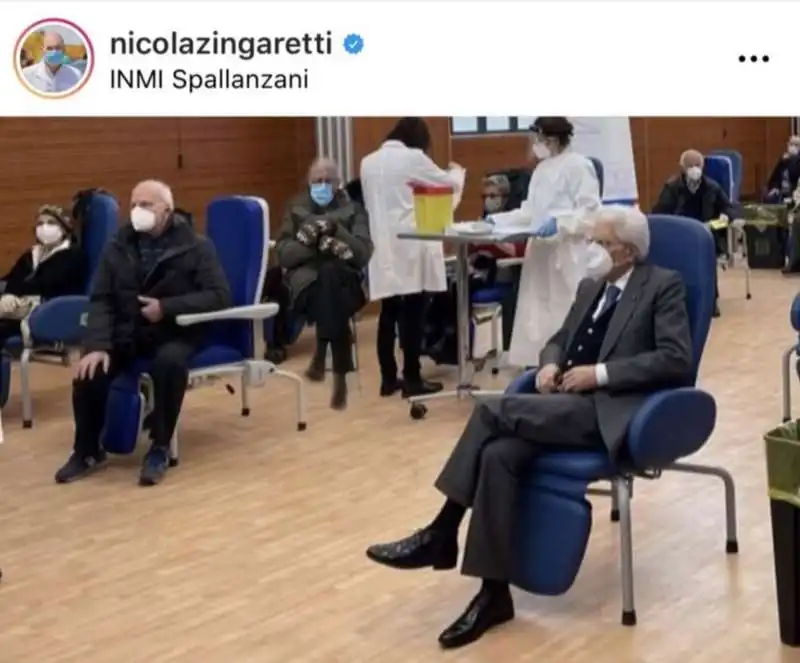 il post instagram di zingaretti con il meme di bernie sanders e mattarella