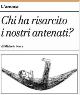 L'AMACA DI MICHELE SERRA SUI NOSTRI ANTENATI MAI RISARCITI DURANTE LE PESTILENZE