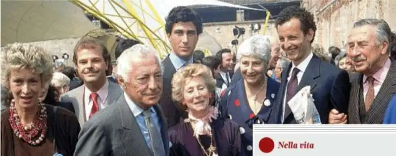 MARELLA CARACCIOLO - EGON FURSTENBERG - GIANNI AGNELLI - MARIA SOLE AGNELLI - SUSANNA AGNELLI - EDOARDO AGNELLI - GIOVANNI NUVOLETTI