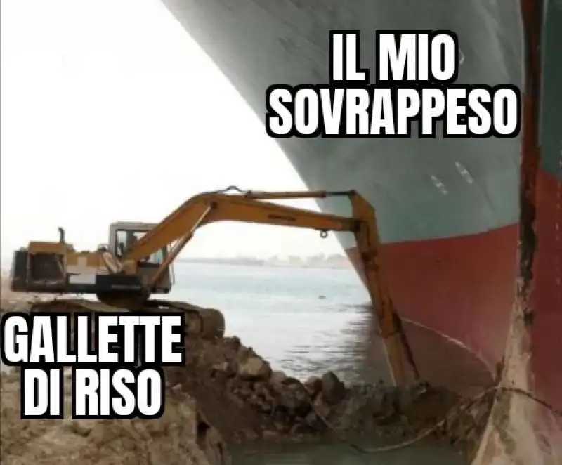 meme sulla ever given nel canale di suez