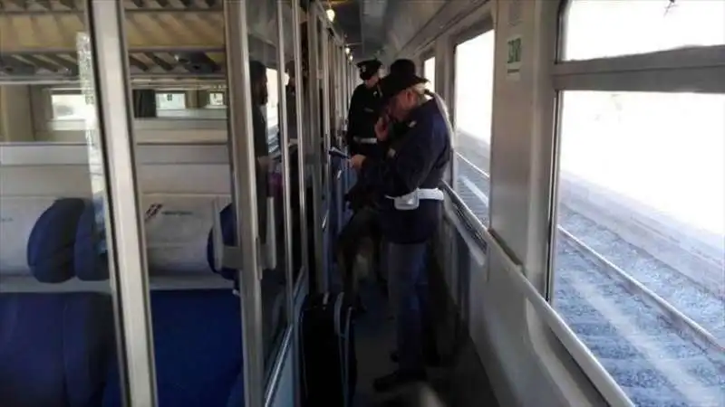 polizia sul treno