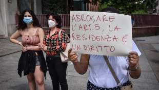 protesta contro gli sfratti