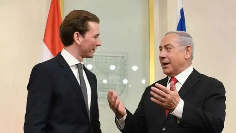 sebastian kurz e benjamin netanyahu