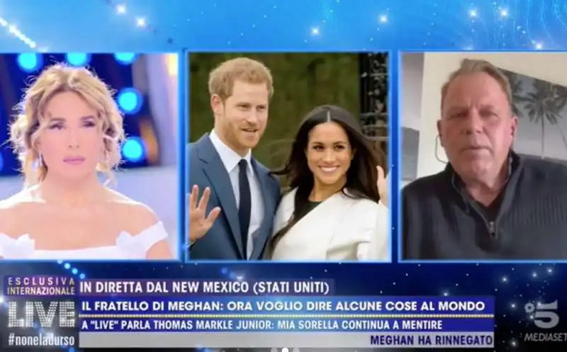 thomas markle jr ospite di live non e' la d'urso 5