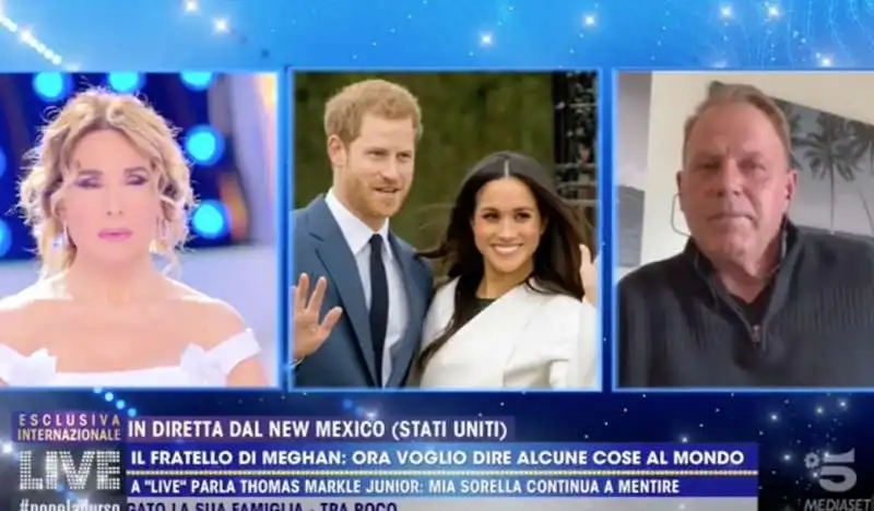 thomas markle jr ospite di live non e' la d'urso 7