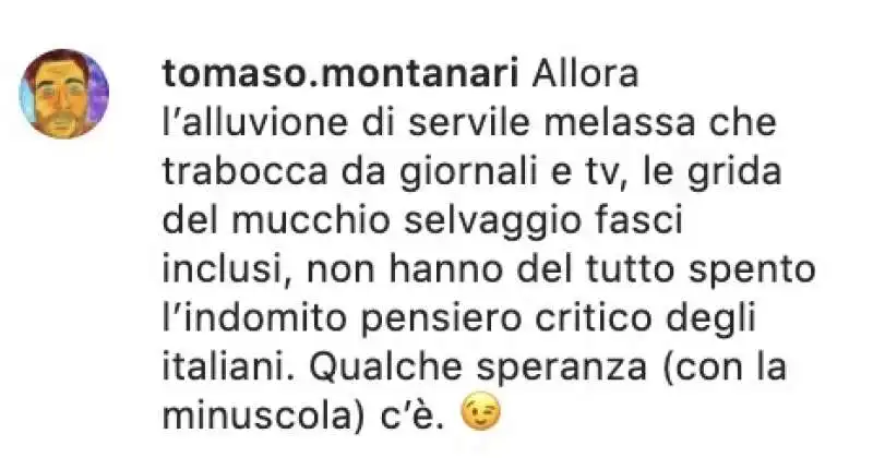 TOMASO MONTANARI CONTRO DRAGHI 