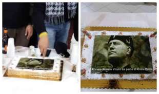 torta con la faccia di mussolini