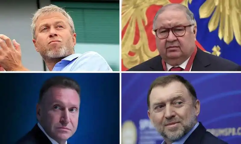 Roman Abramovich, Alisher Usmanov, Oleg Deripaska e Igor Shuvalov