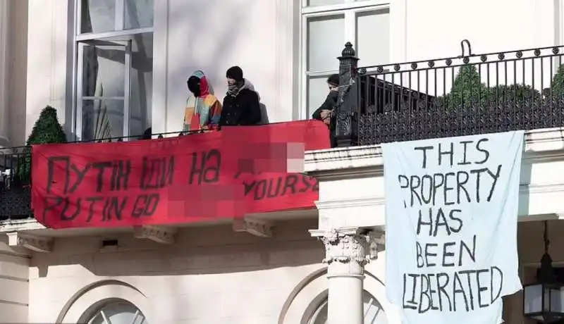 anarchist action network occupa la casa di oleg deripaska a londra 1