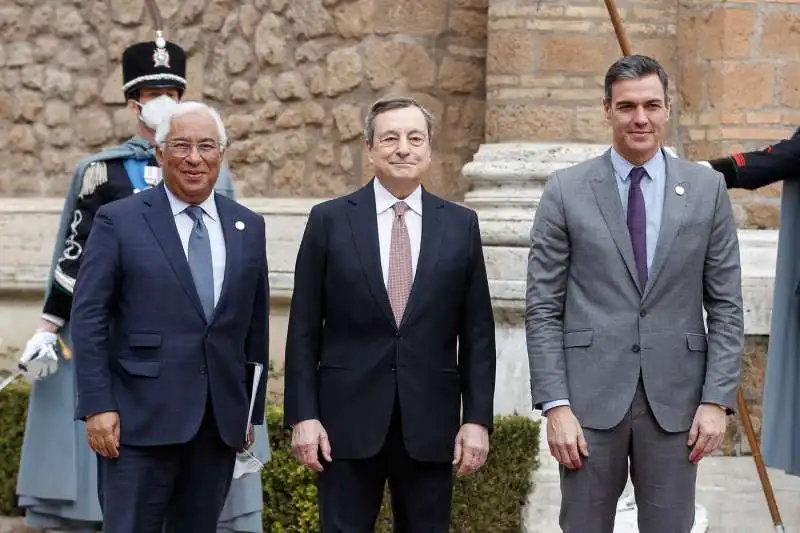 antonio costa  mario draghi  pedro sanchez  