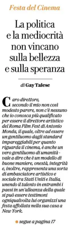 GAY TALESE PRO MONDA SU REPUBBLICA ROMA 