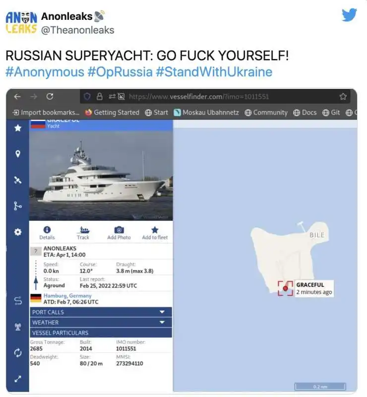 graceful   yacht putin 