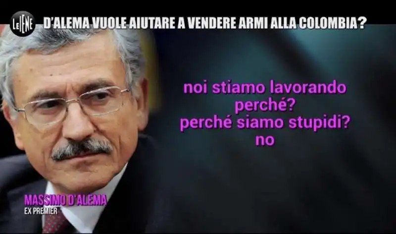 il servizio de le iene su massimo dalema e la compravendita di armi con la colombia  3