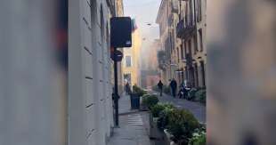 Incendio in via della Spiga 5