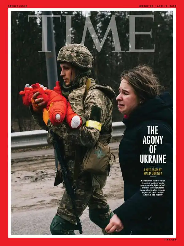 la copertina del time con le foto di maxim dondyuk