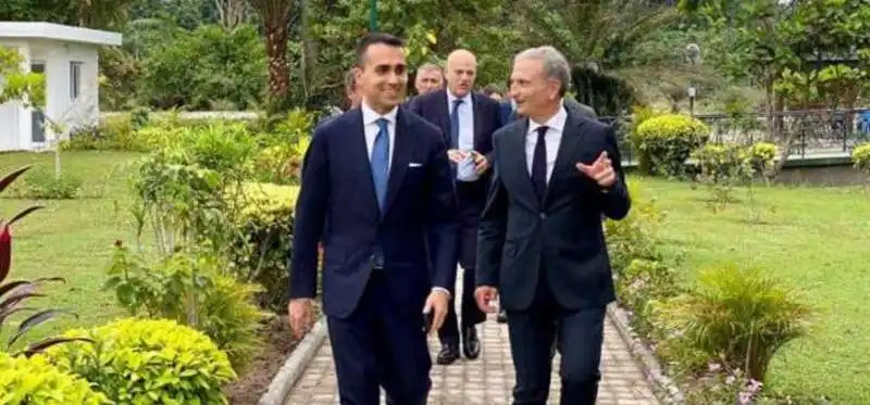 luigi di maio claudio descalzi in congo 