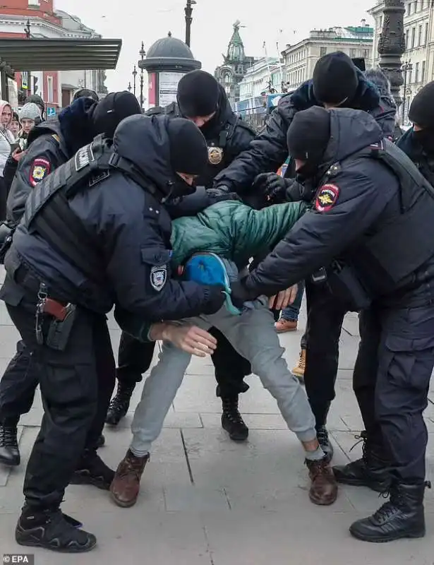 Manifestanti arrestati a Mosca