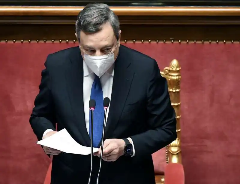 mario draghi al senato 