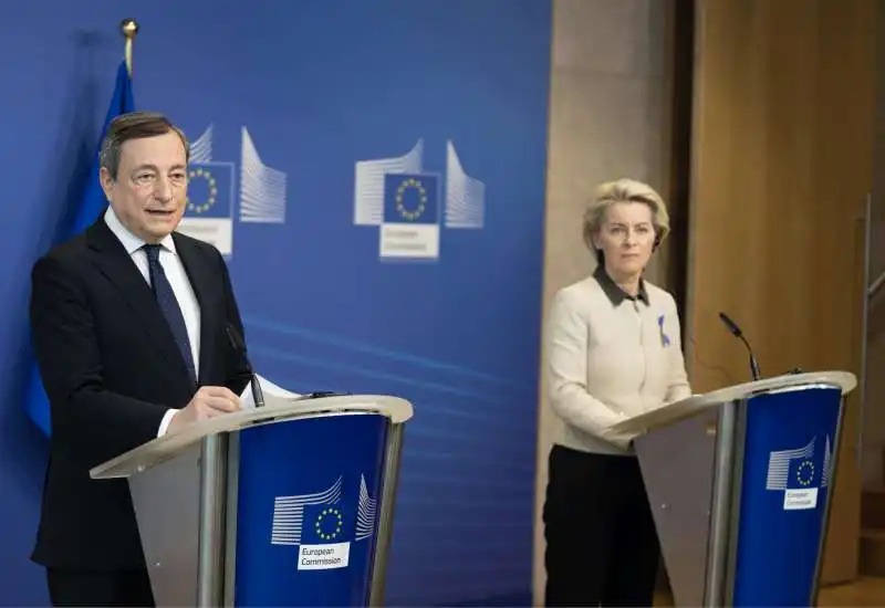 mario draghi ursula von der leyen  