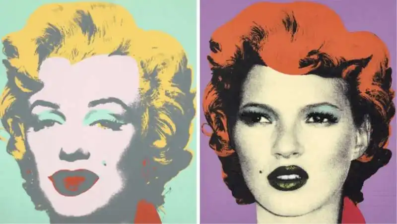 marylin monroe di warhol e kate moss di banksy 