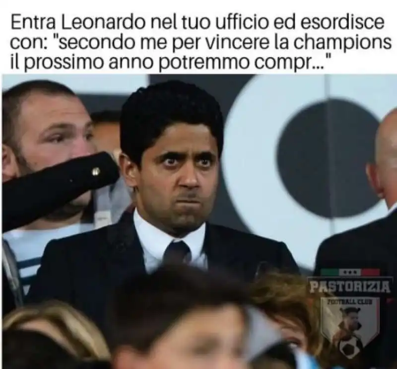 MEME SU LEONARDO E IL PSG