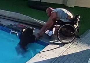 paraplegico salva il suo cane dall'annegamento 7