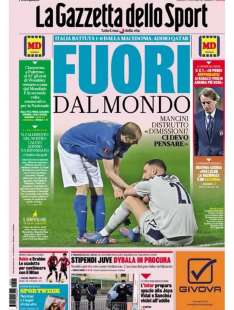 prima pagina della gazzetta dello sport dopo italia macedonia