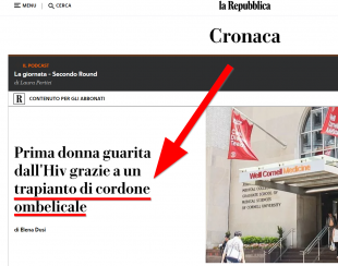 Repubblica - Trapianto di cordone ombelicale